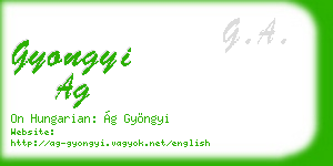 gyongyi ag business card